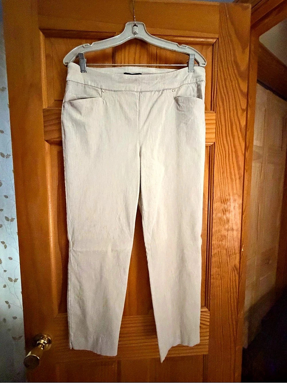 Hilary Radley Straight Leg Linen Blend Pants Size 10